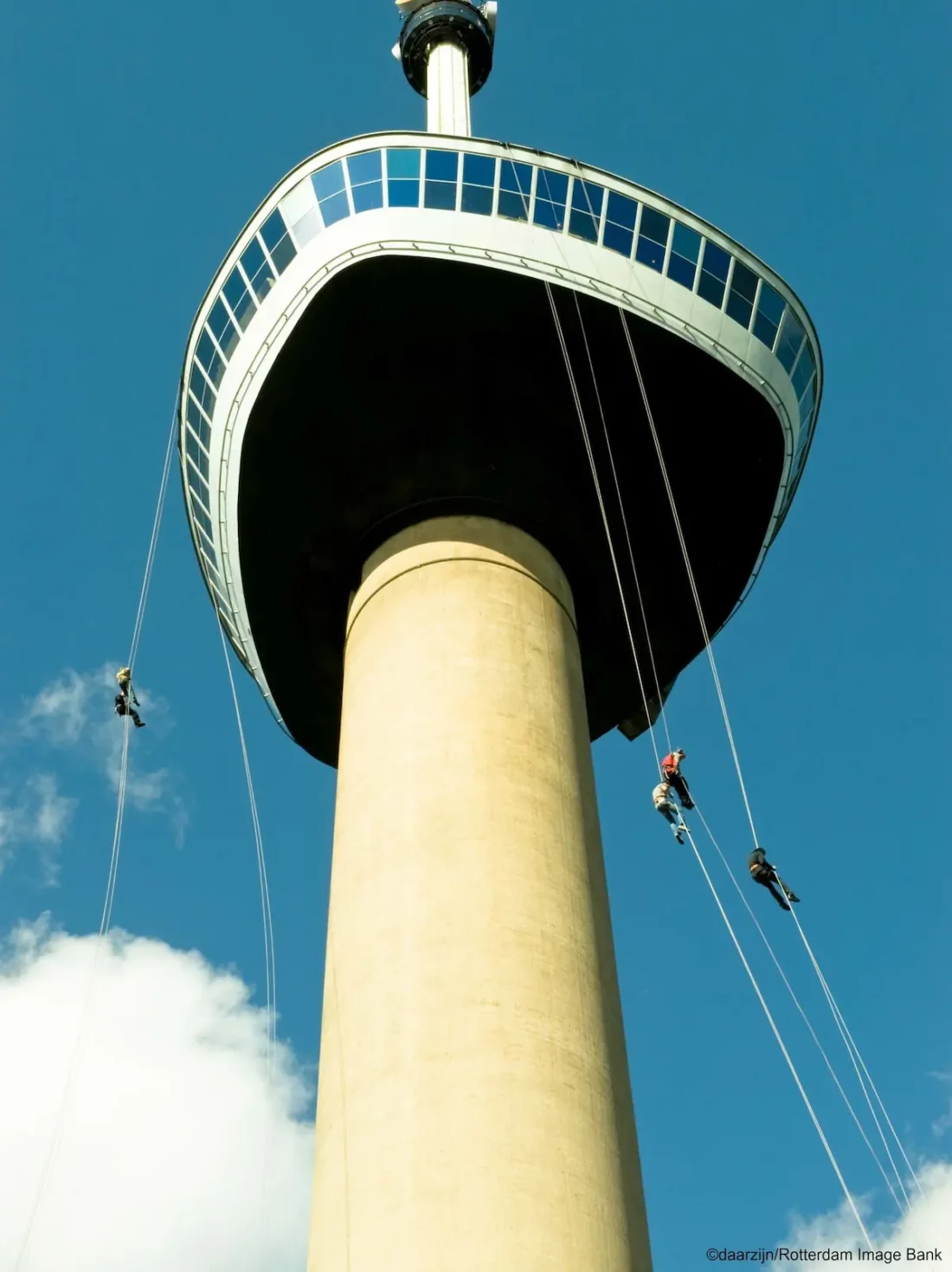 Abseilen van de Euromast Rotterdam.